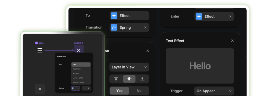 Interactions & animation